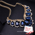 Luxurious Big Blue Gemstone High Quality Jewelry Necklace Gifts